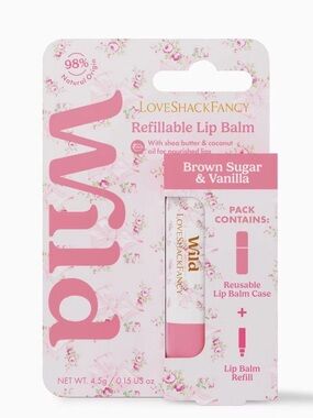 LoveShackFancy Refillable Lip Balm Brown Sugar Vanilla